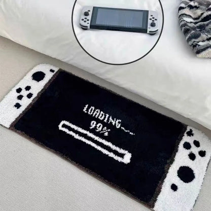 Game Controller Rug, Plush Video Game Carpet for Bedroom, Kids Playroom Mat, Cartoon Shaped Floor Decor, Gamer Gift Idea