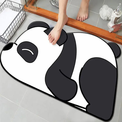 Cute Diatomite Bath Mat - Quick-Dry, Super Absorbent & Non-Slip