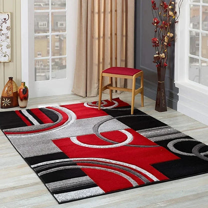 Nordic Geometric Area Rug - Modern Large Carpet for Living Room, Luxury Sofa Decor