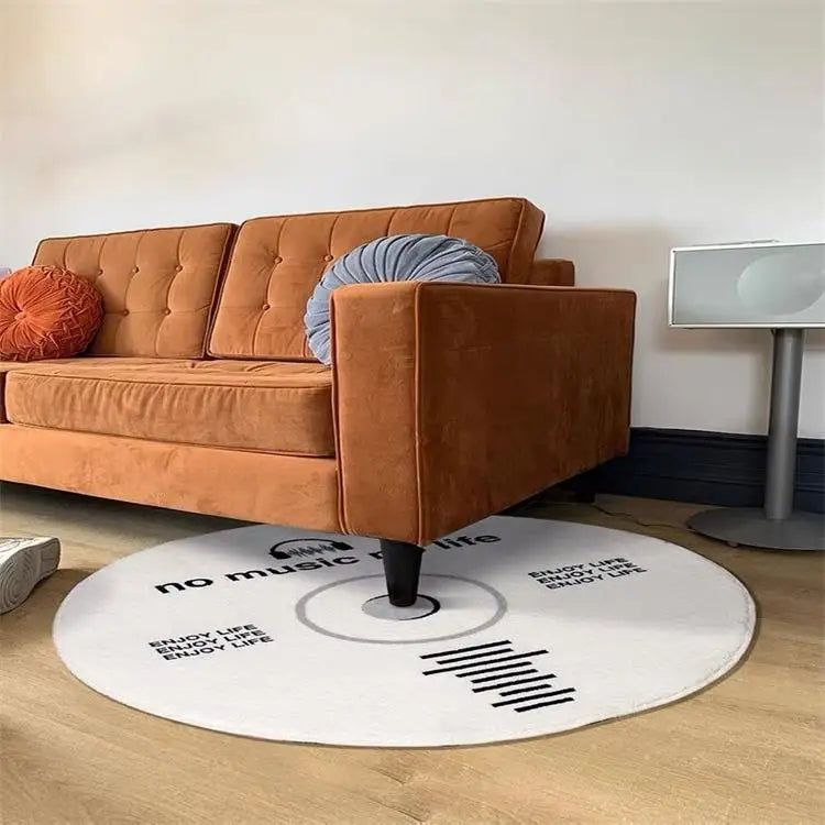 Abstract CD Shape Rug - Irregular Modern Art Carpet for Bedroom & Aesthetic Decor