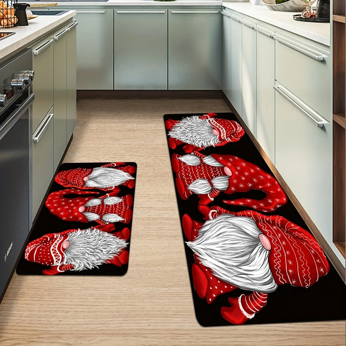 Christmas Doormat with Santa & Reindeer - Non-Slip Festive Home Decor Mat