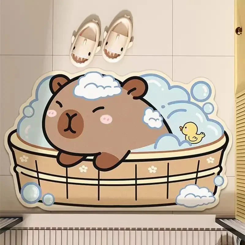 Cute Diatomite Bath Mat - Quick-Dry, Super Absorbent & Non-Slip