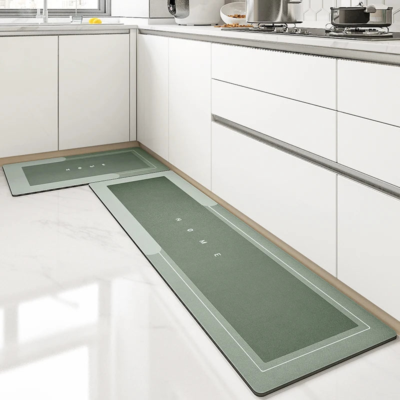 Diatomite Mat 2-Piece Set - Non-Slip & Absorbent for Kitchen Sink & Bathroom
