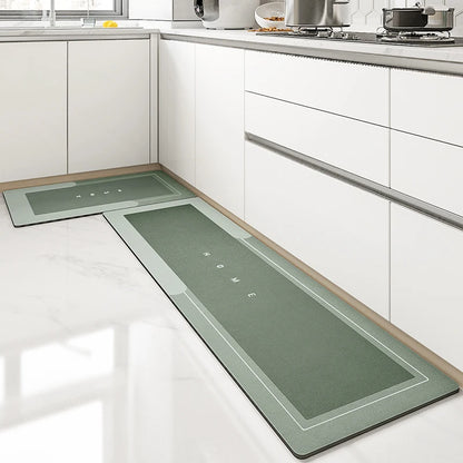 Diatomite Mat 2-Piece Set - Non-Slip & Absorbent for Kitchen Sink & Bathroom