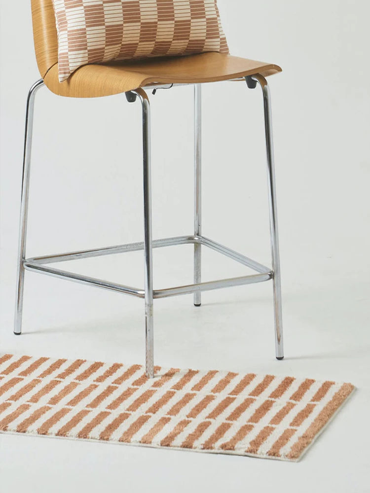Korean Brick Pattern Rug - Aesthetic Bedside & Nursery Floor Mat for Bedroom
