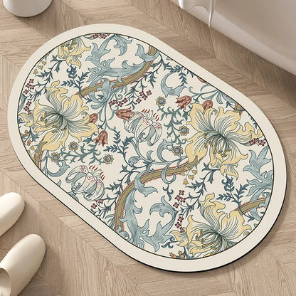 Diatomite Bath Mat - Super Absorbent & Non-Slip Foot Mat for Bathroom and Toilet