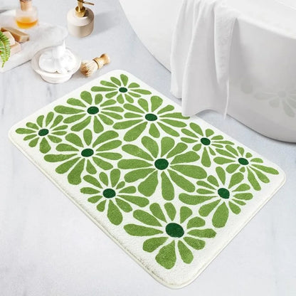 Floral Faux Cashmere Rug - Plush & Soft Carpet for Living Room and Bedroom