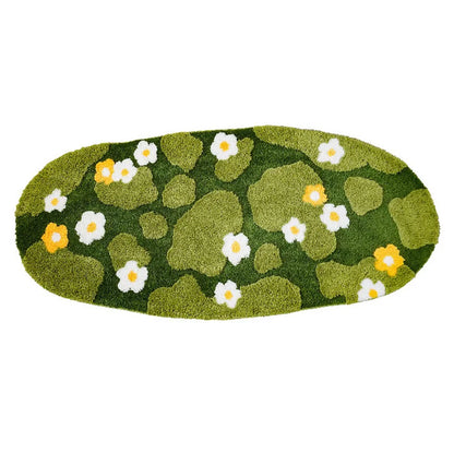 Spring Moss Plush Rug - Soft Faux Cashmere, Dirt Resistant & Easy Care