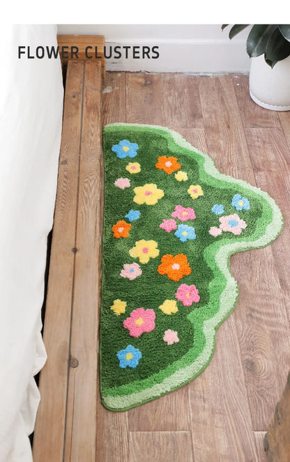 Spring Moss Plush Rug - Soft Faux Cashmere, Dirt Resistant & Easy Care