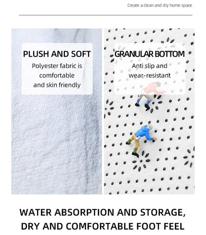 Washable Kitchen Mat with Sponge Comfort - Absorbent, Non-Slip & Waterproof Floor Rug