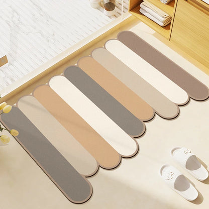 Soft Diatomite Bath Mat - Super Absorbent & Non-Slip Toilet Rug