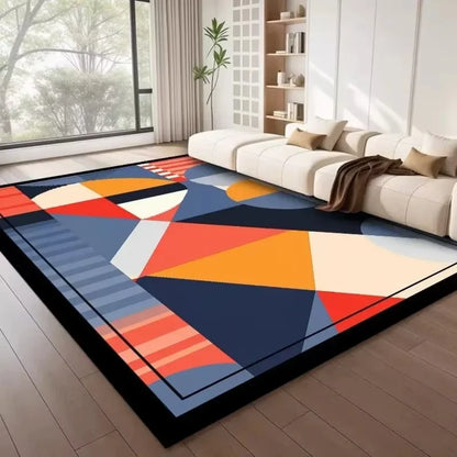 Modern Nordic Geometric Area Rug - Large Light Luxury Carpet for Living Room & Bedroom