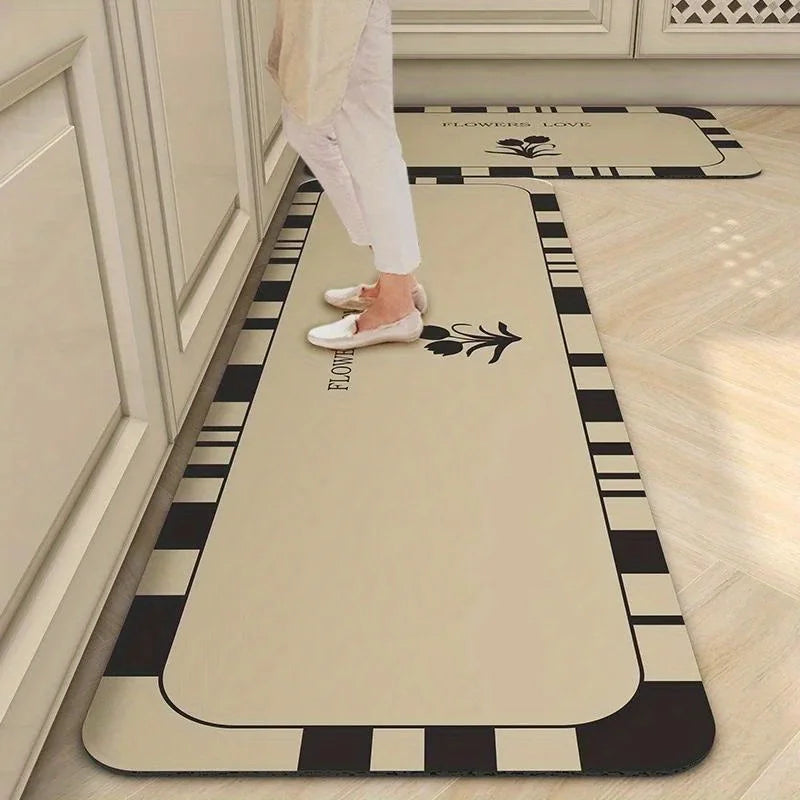 Non-Slip Kitchen Rug - Waterproof & Absorbent Floor Mat for in Front of Sink