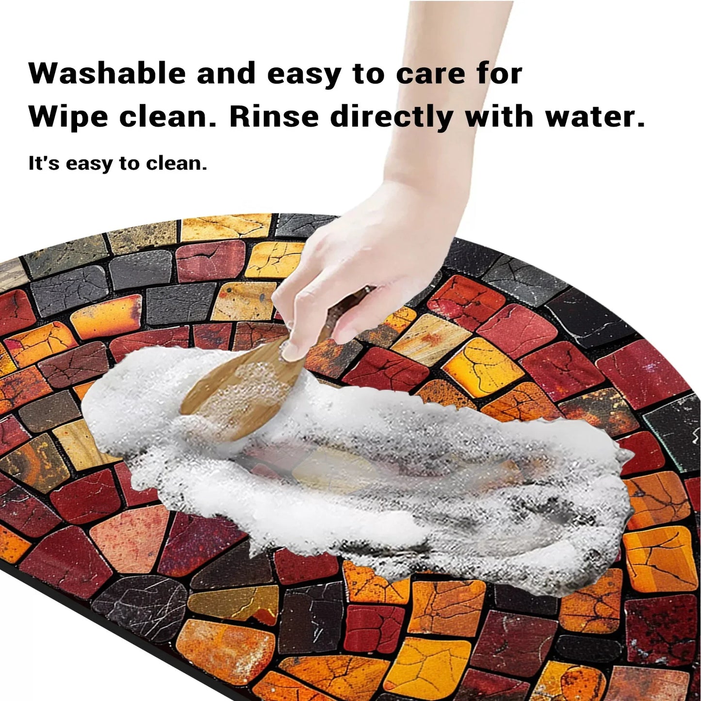 Retro Bath Mat - Super Absorbent, Quick-Dry & Non-Slip Shower Rug
