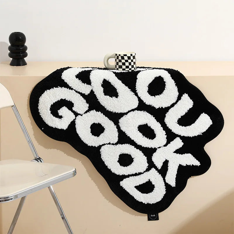 Funny Art Plush Rug - Special Shaped Faux Cashmere Carpet for Living Room
