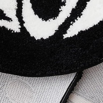 Minimalist Knife Print Rug - Black and White Graphic Floor Mat for Living Room & Bedroom