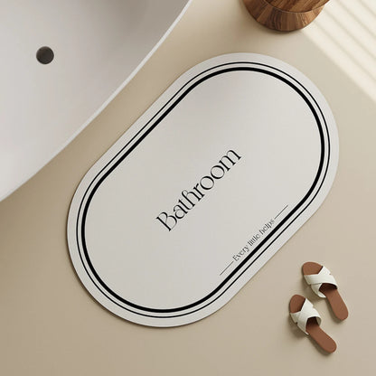 Diatomite Bath Mat - Super Absorbent & Non-Slip for Bathroom, Shower, and Porch