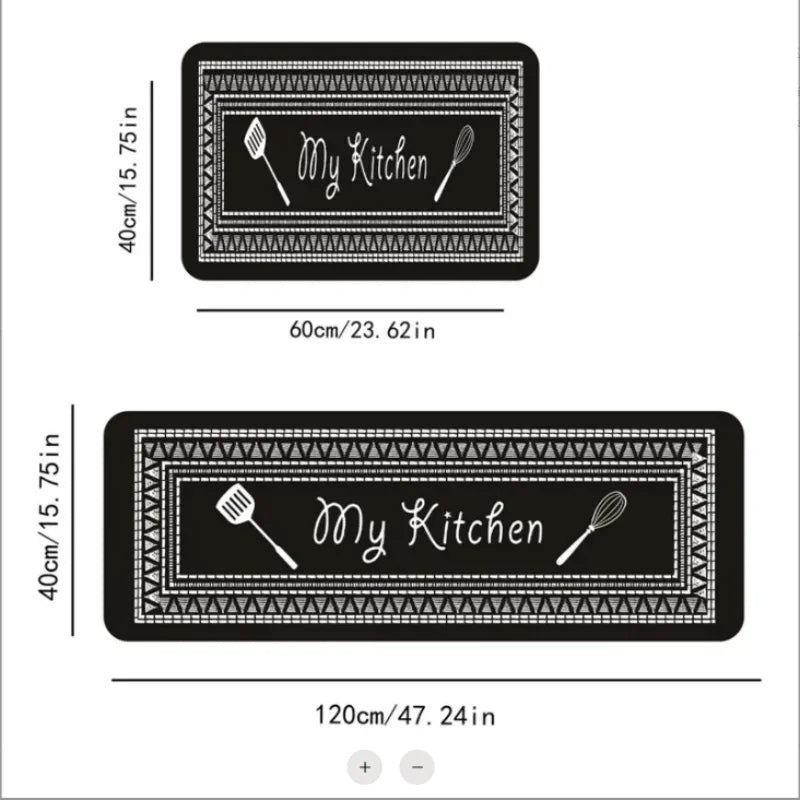 Washable Crystal Velvet Kitchen Mat - Ultra Soft, Non-Slip & Waterproof