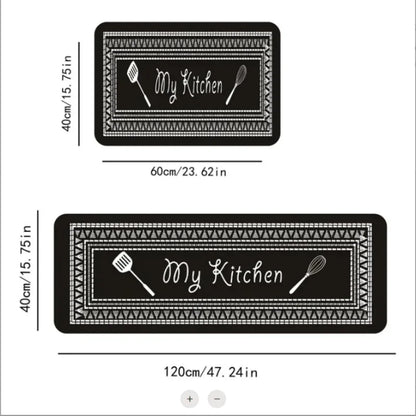 Washable Crystal Velvet Kitchen Mat - Ultra Soft, Non-Slip & Waterproof