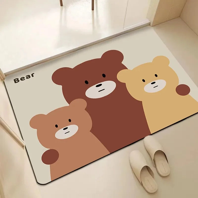 Modern Diatomite Bath Mat - Super Absorbent, Non-Slip & Dirt Resistant