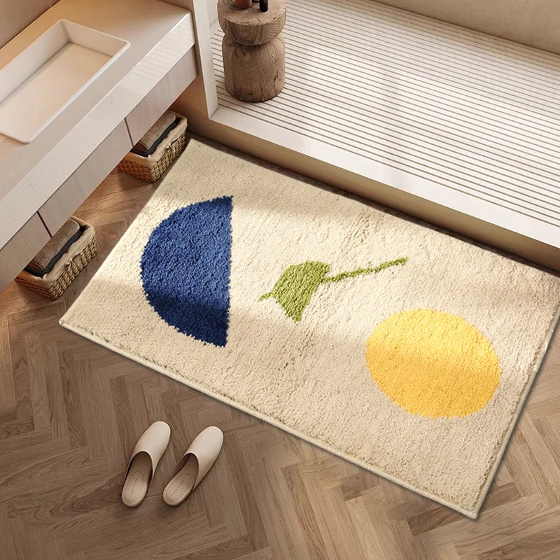 Modern Absorbent Bath Mat - Non-Slip & Quick-Dry Rug for Bathroom & Entrance