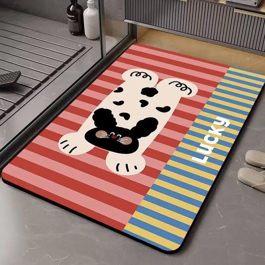 Quick-Dry Bath Mat - Super Absorbent & Non-Slip Rug, Dirt Resistant