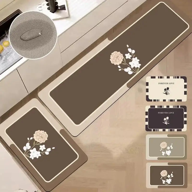 Non-Slip Kitchen Rug - Waterproof & Absorbent Floor Mat for in Front of Sink