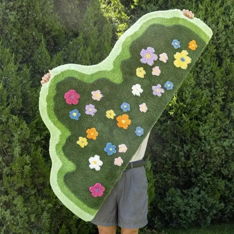 Moss Flower Area Rug - Ultra Soft Carpet for Living Room, Bedroom & Nursery