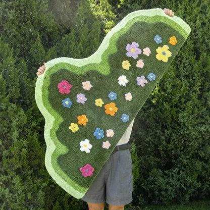 Moss Flower Area Rug - Ultra Soft Carpet for Living Room, Bedroom & Nursery