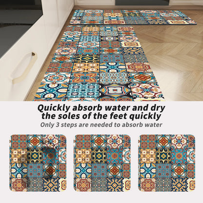 Super Absorbent Kitchen Runner - Waterproof & Washable Long Floor Mat
