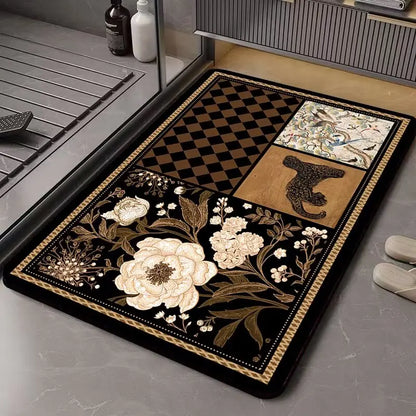Soft Diatomite Bath Mat - Super Absorbent & Non-Slip Toilet Floor Rug