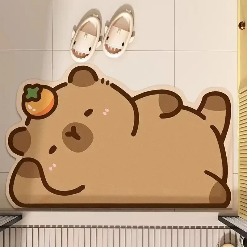 Cute Diatomite Bath Mat - Quick-Dry, Super Absorbent & Non-Slip