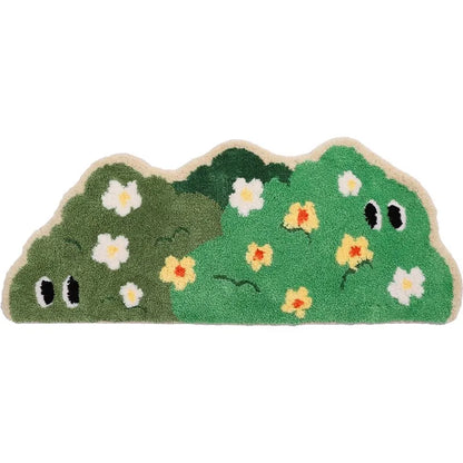 Funny Spirit Plant Rug - Soft Tufted Carpet for Bedroom & Aesthetic Decor