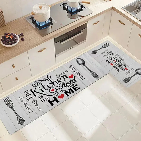 Washable Crystal Velvet Kitchen Mat - Ultra Soft, Non-Slip & Waterproof