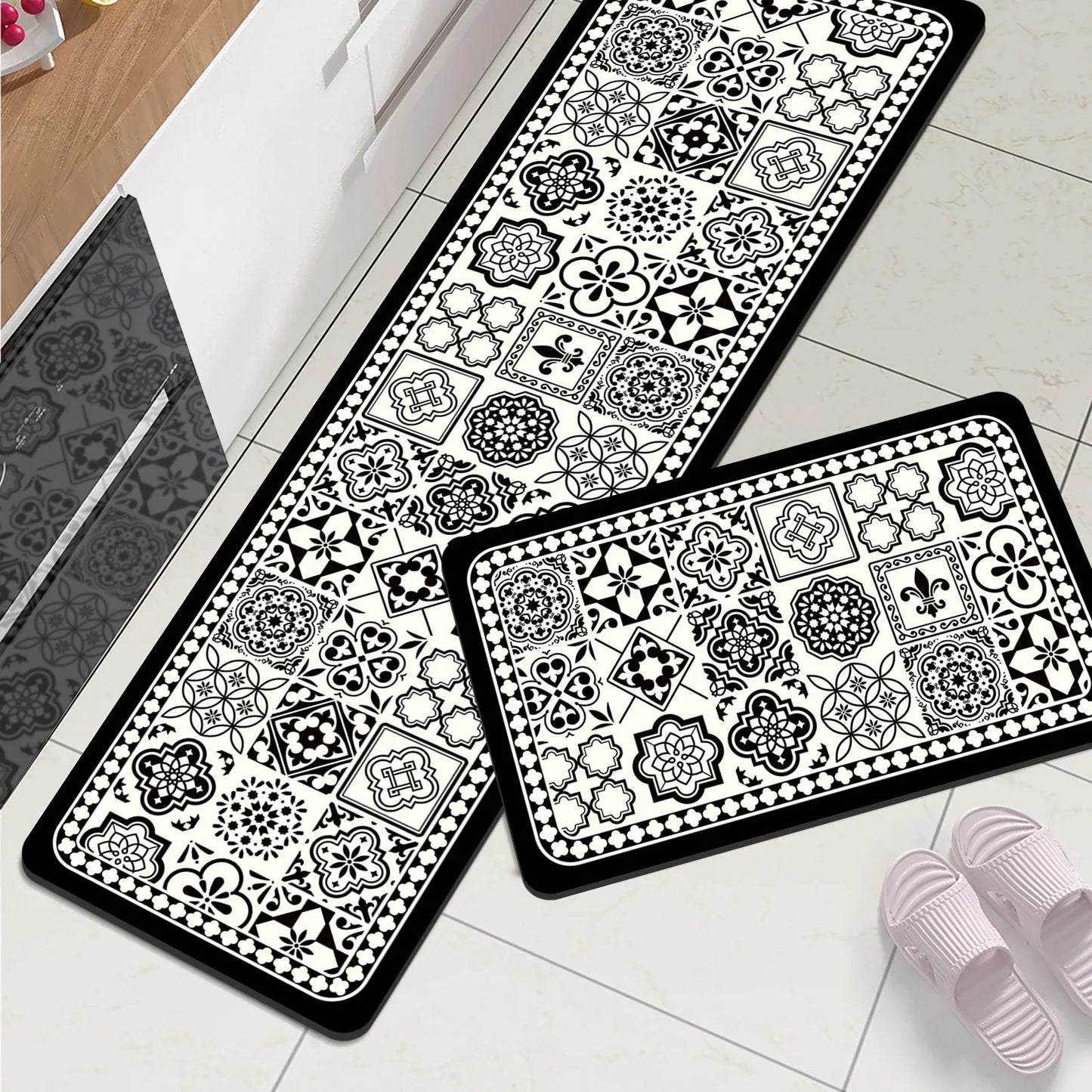 Super Absorbent Kitchen Runner - Waterproof & Washable Long Floor Mat