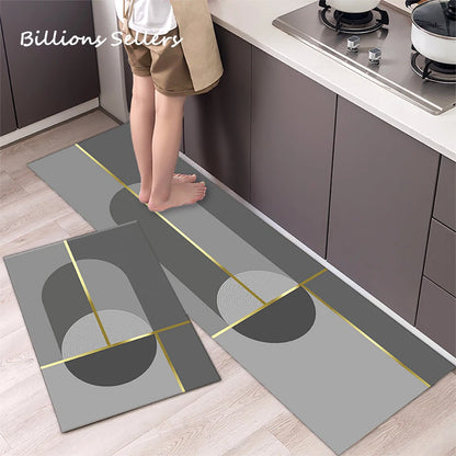 Long Absorbent Kitchen Runner Rug - Anti-Slip Floor Mat for in Front of Sink & Stove