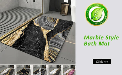 Luxury Absorbent Bath Mat - Non-Slip Kitchen & Bathroom Rug, Machine Washable