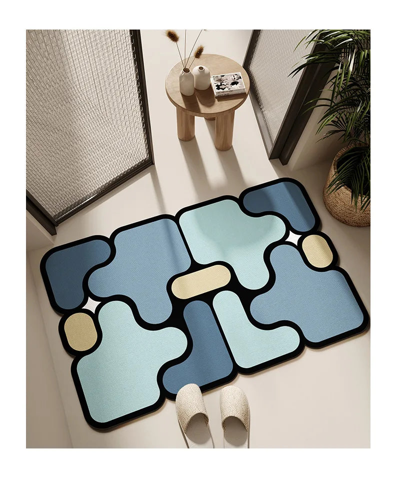 Modern Diatomite Bath Mat - Quick-Dry, Super Absorbent & Non-Slip