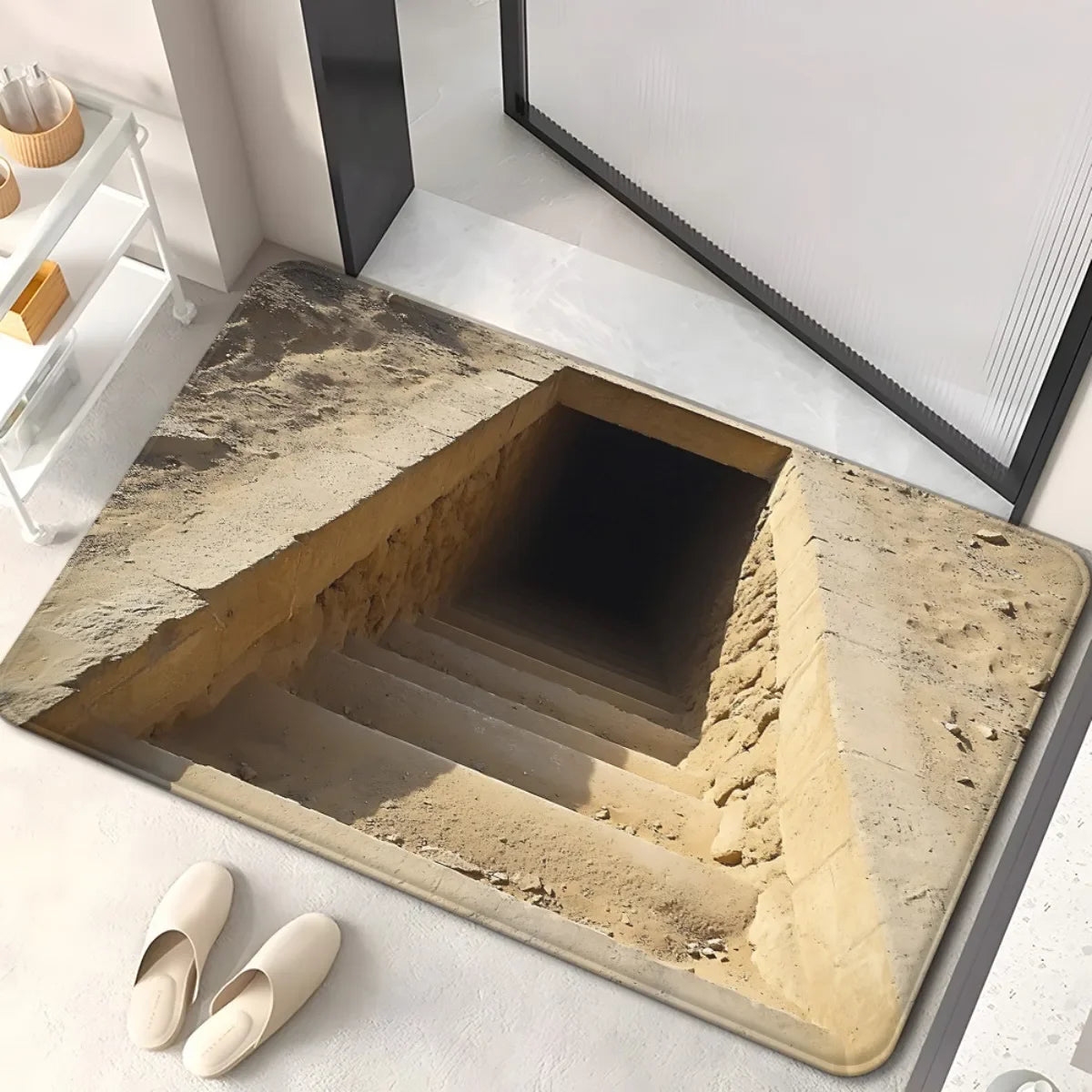 Egyptian Pyramid Doormat - Creative Anti-Slip Mat for Bathroom & Living Room