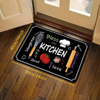 Printed Kitchen Mat (1 or 2-Pack) - Durable & Wear-Resistant Floor Rug