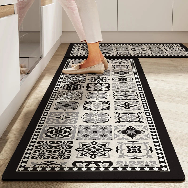 American Retro Kitchen Mat - Oil Proof Diatomite, Absorbent & Non-Slip
