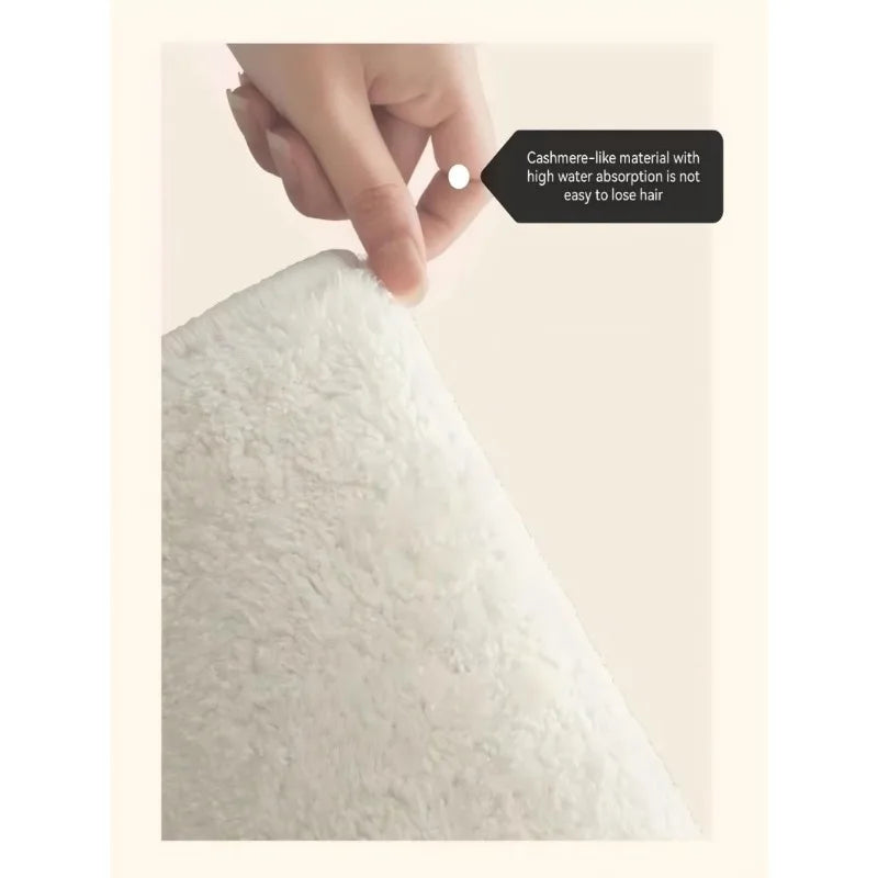 Cartoon Plush Bath Mat - Super Absorbent & Dirt Resistant Faux Cashmere Rug
