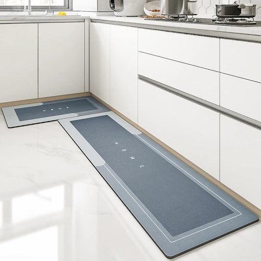 Diatomite Mat 2-Piece Set - Non-Slip & Absorbent for Kitchen Sink & Bathroom