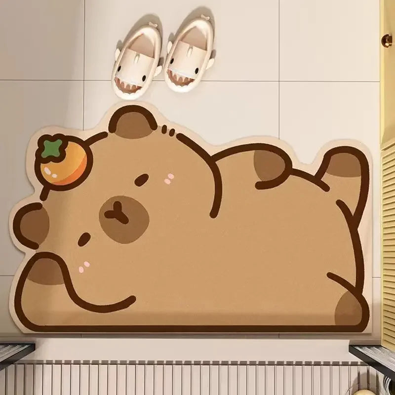 Cute Diatomite Bath Mat - Quick-Dry, Super Absorbent & Non-Slip