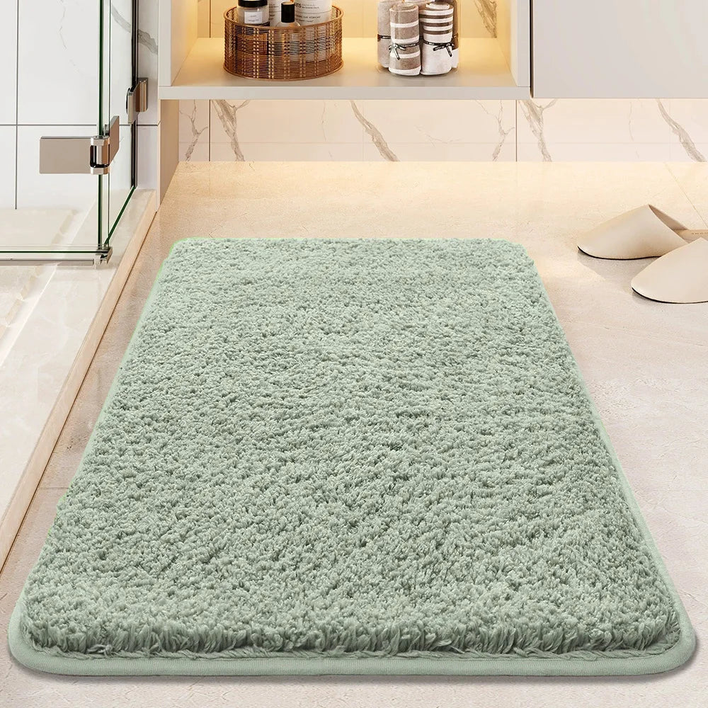 Super Absorbent Bath Mat - Long Hair Friendly Non-Slip Bathroom Rug & Carpet