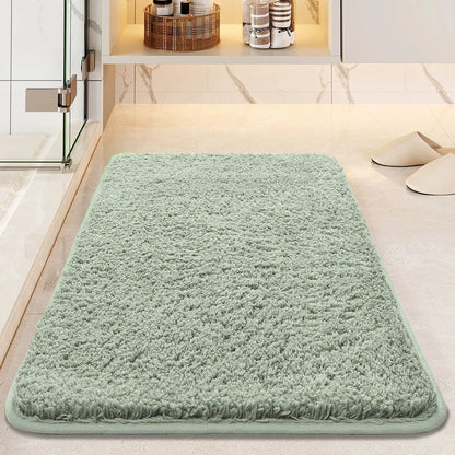Super Absorbent Bath Mat - Long Hair Friendly Non-Slip Bathroom Rug & Carpet