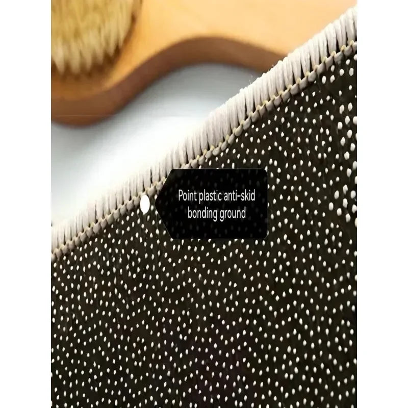 Quick Drying Bath Mat, Absorbent Non-Slip Bathroom Rug, Imitation Cashmere Toilet Mat, Small Fresh Style Floor Carpet for Entrance