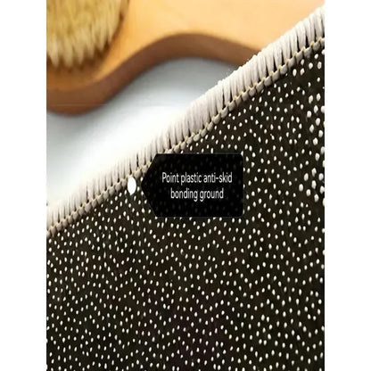 Quick Drying Bath Mat, Absorbent Non-Slip Bathroom Rug, Imitation Cashmere Toilet Mat, Small Fresh Style Floor Carpet for Entrance