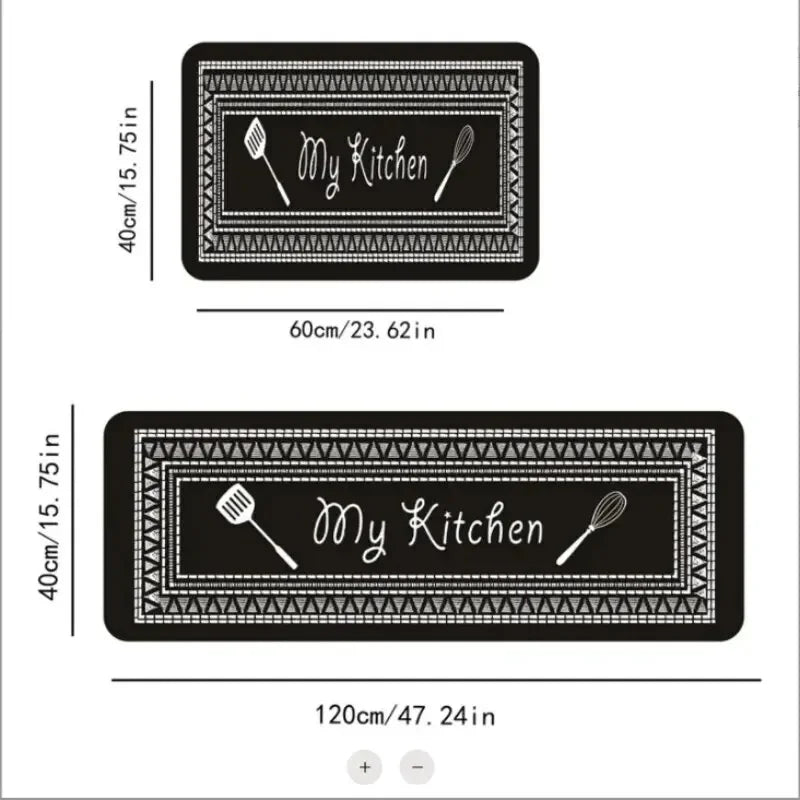 Washable Crystal Velvet Kitchen Mat - Ultra Soft, Non-Slip & Waterproof