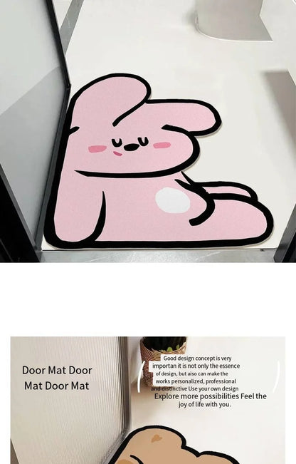 Cartoon Diatomite Bath Mat - Quick-Dry, Absorbent & Non-Slip Kids Bathroom Rug